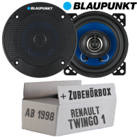 Renault Twingo 1 Phase 2 Front - Lautsprecher Boxen Blaupunkt ICx402 - 10cm 2-Wege Auto 100mm Einbauzubehör - Einbauset