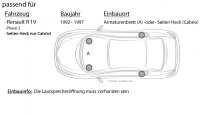 Renault R19 - Lautsprecher Boxen Blaupunkt ICx402 - 10cm 2-Wege Auto 100mm Einbauzubehör - Einbauset