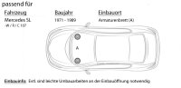 Mercedes SL R107 Front - Lautsprecher Boxen Blaupunkt ICx402 - 10cm 2-Wege Auto 100mm Einbauzubehör - Einbauset