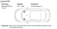 Mercedes W123 Front - Lautsprecher Boxen Blaupunkt ICx402 - 10cm 2-Wege Auto 100mm Einbauzubehör - Einbauset
