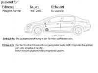 Lautsprecher Boxen JBL 16,5cm System Auto Einbausatz - Einbauset passend für Peugeot Partner - justSOUND