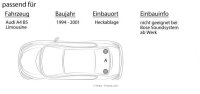 Heck Lautsprecher - Autotek A 6.2Cs - 16,5cm Einbauset passend für Audi A4 B5 Limousine - justSOUND