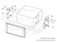2-DIN Radioblende Subaru Forester SH /Impreza G3 Klavierlack