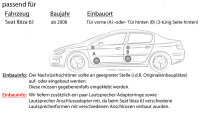 Lautsprecher Boxen JBL 16,5cm System Auto Einbausatz - Einbauset passend für Seat Ibiza 6J - justSOUND