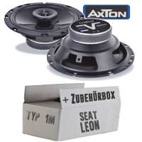 Lautsprecher Boxen Axton AE652F | 16,5cm 2-Wege 160mm Koax Auto Einbauzubehör - Einbauset passend für Seat Leon 1M - justSOUND