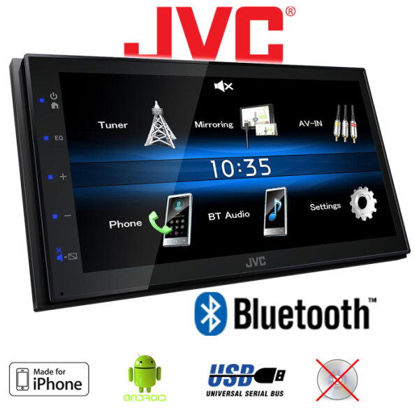 B-Ware K JVC KW-M25BT - 2-DIN Bluetooth MP3 USB Autoradio