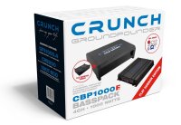 Crunch CBP 1000F | flache Subwooferkiste + 4-Kanal Endstufe + Kabelset Komplettset