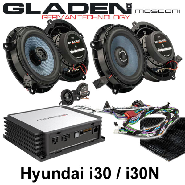 GLADEN Soundup advanced I30 RS aktiv | ONE Line für Hyundai i30 / i30N | Mosconi