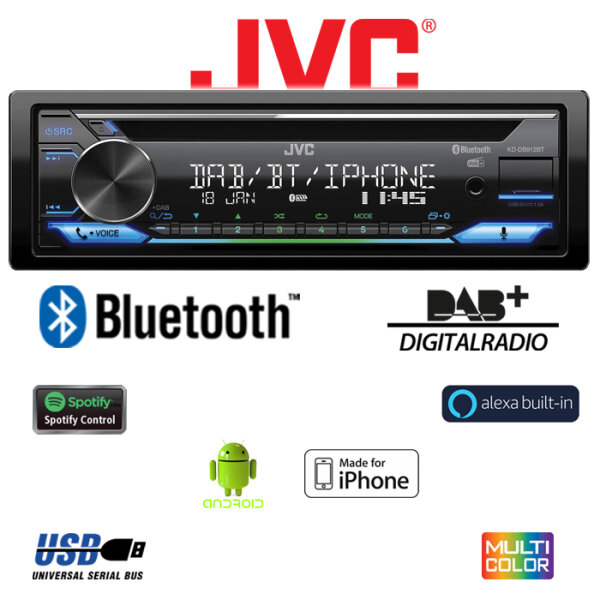 B-Ware K JVC KD-DB912BT - Bluetooth, DAB+, CD, Spotify, Alexa