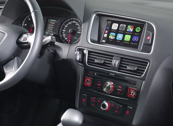 Alpine X703D-Q5 | 7-Zoll Premium-Infotainment-System für Audi Q5  (2009-2016) mit Navigationssystem, Apple CarPlay und Android Auto Unterstützung