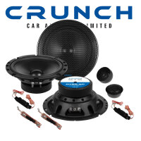 Lautsprecher Boxen Crunch GTS6.2C - 16,5cm 2-Wege System GTS 6.2C Auto Einbauzubehör - Einbauset passend für Ford Fiesta MK7 Front Heck - justSOUND