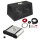 ESX DBP208Q Bass-Pack | Paket mit Monoblock 1-Kanal Endstufe | 2x 20cm Bassreflex Subwoofer Gehäuse | 10mm² Powerkabel inkl.5m Cinchkabel