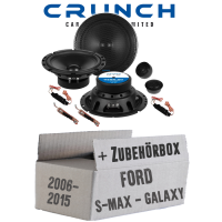 Lautsprecher Boxen Crunch GTS6.2C - 16,5cm 2-Wege System GTS 6.2C Auto Einbauzubehör - Einbauset passend für Ford S- JUST SOUND best choice for caraudio