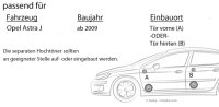 Lautsprecher Boxen Crunch GTS6.2C - 16,5cm 2-Wege System GTS 6.2C Auto Einbauzubehör - Einbauset passend für Opel Astra J - justSOUND