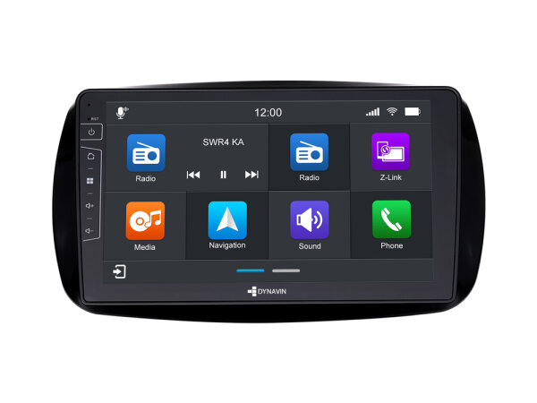 Dynavin D8-DF434 Pro | Android Navigationssystem für Mercedes Smart mit 9-Zoll Touchscreen, inklusive eingebautem DAB, Apple CarPlay und Android Auto Unterstützung