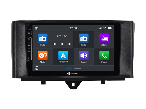 Dynavin D8-DF435 Pro | Android Navigationssystem für Mercedes Smart mit 9-Zoll Touchscreen, inklusive eingebautem DAB, Apple CarPlay und Android Auto Unterstützung