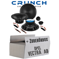 Lautsprecher Boxen Crunch GTS6.2C - 16,5cm 2-Wege System GTS 6.2C Auto Einbauzubehör - Einbauset passend für Opel Vectra A, B - justSOUND