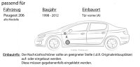 Lautsprecher Boxen Crunch GTS6.2C - 16,5cm 2-Wege System GTS 6.2C Auto Einbauzubehör - Einbauset passend für Peugeot 206 - justSOUND