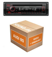 Autoradio Einbaupaket mit Kenwood KDC-BT460U passend für Audi 80 B4 Typ 8C | Bluetooth Telefonieren Audiostreaming