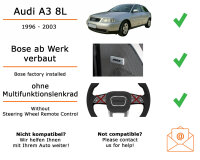 Autoradio Einbaupaket mit JVC KD-X282DBT passend für den Audi A3 8L Lenkradsteuerung Chorus | Bluetooth: Telefonieren & Audiostreaming DAB+ USB