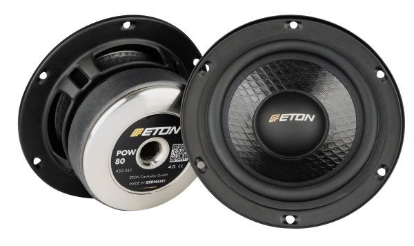ETON POW 80 | 80 mm (3") Mitteltöner, Midrange Autolautsprecher als Ergänzung der POW und POW+ 2-Wege Soundsysteme | Paar
