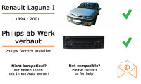 Autoradio Einbaupaket mit Kenwood KDC-BT460U passend für Renault Laguna 1 nach Facelift | Bluetooth Telefonieren Audiostreaming