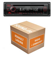 Autoradio Einbaupaket mit Kenwood KDC-BT460U passend für Renault Laguna 1 mit Blaupunkt Radio | Bluetooth Telefonieren Audiostreaming