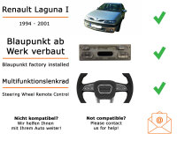 Autoradio Einbaupaket mit Kenwood KDC-BT460U passend für Renault Laguna 1 mit Blaupunkt Radio | Bluetooth Telefonieren Audiostreaming