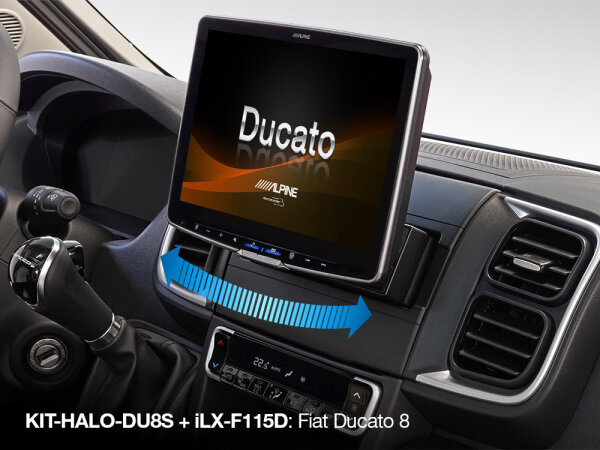 Alpine iLX-F115DU8S | Autoradio mit schwenkbarem 11-Zoll Touchscreen, DAB+, 1-DIN-Einbaugehäuse, Apple CarPlay Wireless und Android Auto Unterstützung für Fiat Ducato 8