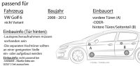 VW Golf 6 - Lautsprecher Boxen Crunch GTS6.2C - 16,5cm 2-Wege System GTS 6.2C Auto Einbauzubehör - Einbauset