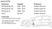 VW Passat 3C CC B6 B7 Front - Lautsprecher Boxen Crunch GTS6.2C - 16,5cm 2-Wege System GTS 6.2C Auto Einbauzubehör - Einbauset