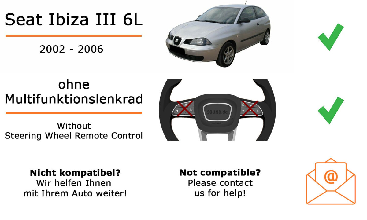 Autoradio Einbaupaket DMX8021DABS passend für Seat Ibiza III 6L
