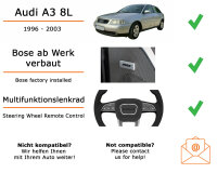 Autoradio Einbaupaket mit Kenwood KMM-BT309 für Audi A3 8L mit Chorus Bose Lenkradfernbedienung | Bluetooth Telefonieren Audiostreaming