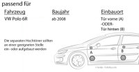 VW Polo 6R Front Heck - Lautsprecher Boxen Crunch GTS6.2C - 16,5cm 2-Wege System GTS 6.2C Auto Einbauzubehör - Einbauset