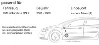 VW Polo 9N 9N3 Front - Lautsprecher Boxen Crunch GTS6.2C - 16,5cm 2-Wege System GTS 6.2C Auto Einbauzubehör - Einbauset