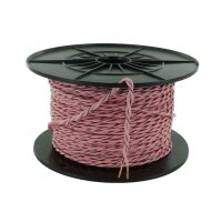 1.5 mm²  rosa Verdrillte Lautsprecherkabel verschiedene Farben und Querschnitte von 0,5mm² bis 2,5mm² - OFC Kupfer