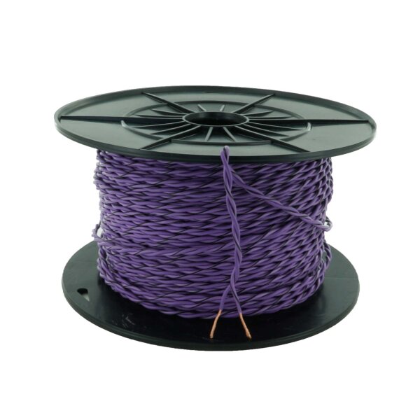 1.5 mm² violett Verdrillte Lautsprecherkabel verschiedene Farben und Querschnitte von 0,5mm² bis 2,5mm² - OFC Kupfer