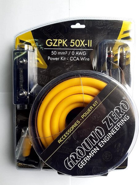 GROUND ZERO - GZPK 50XII - 50mm² Kabelset - Kabelkit CarHifi Anschlusset