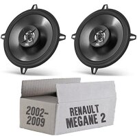 JBL Stage2 524 | 2-Wege | 13cm Koax Lautsprecher - Einbauset passend für Renault Megane 2 - justSOUND