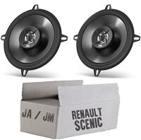 JBL Stage2 524 | 2-Wege | 13cm Koax Lautsprecher - Einbauset passend für Renault Megane Scenic 1+2 Front Heck - justSOUND