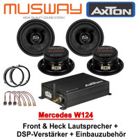 Musway / Axton Front & Heck Lautsprecher + DSP-Bluetooth-Verstärker SET für W124 Mercedes - Einbauzubehör
