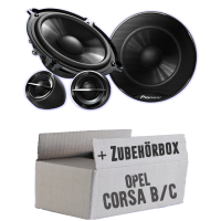 Pioneer TS-G133Ci - 13cm Lautsprechersystem - Einbauset passend für Opel Corsa B/C Heck - justSOUND