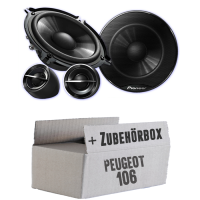 Pioneer TS-G133Ci - 13cm Lautsprechersystem - Einbauset passend für Peugeot 106 - justSOUND