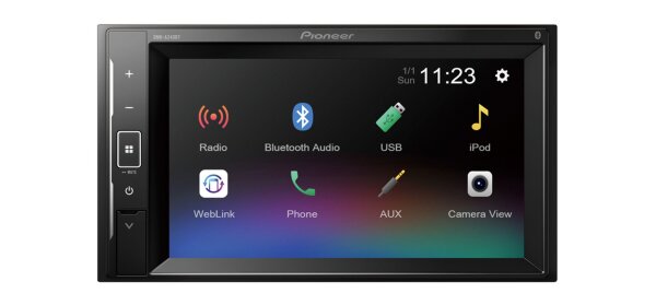 Pioneer DMH-A240BT | Mediareceiver mit 6,2“-ClearType-Touchscreen (15,7 cm) und komfortabler Smartphone-Konnektivität per USB