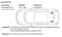 Mercedes W123 Heck - Pioneer TS-G133Ci - 13cm Lautsprechersystem - Einbauset
