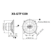 Sony XS-GTF1339 - 13cm 3-Wege Koax Lautsprecher