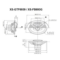 Sony XS-GTF6939 | 6x9" 3-Wege-Koaxial Lautsprecher