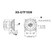 Sony XS-GTF1039 - 10cm | 2-Wege Koax Lautsprecher