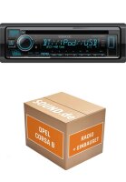 Autoradio Einbaupaket mit Kenwood KDC-BT665U passend für den Opel Corsa B | Bluetooth Telefonieren Audiostreaming