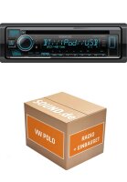 Autoradio Einbaupaket mit Kenwood KDC-BT665U passend für VW Polo 9N | Bluetooth Telefonieren Audiostreaming
